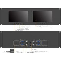 7" x 2 Monitor Analog Rackmount 3U  cocok utk SE500